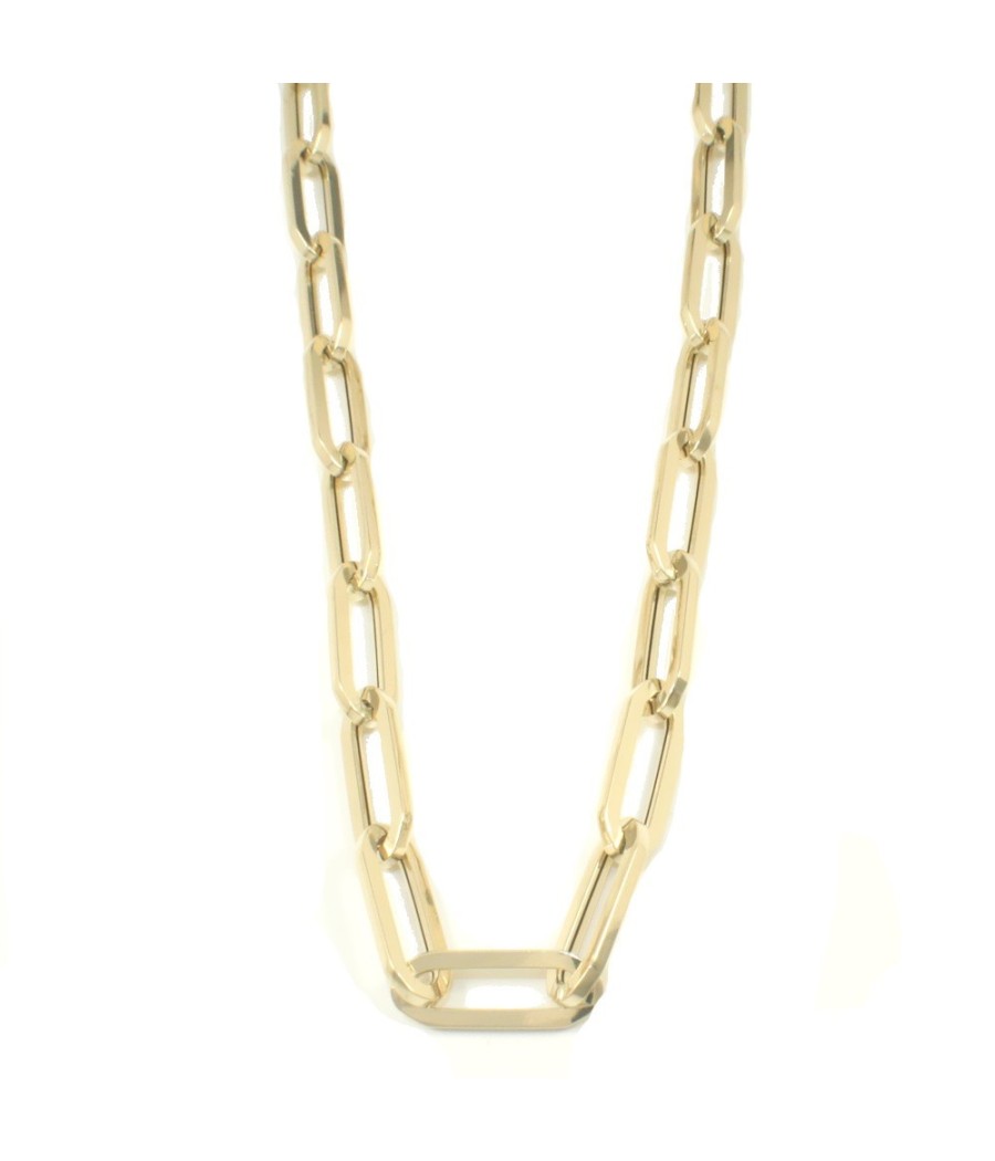 14K Gold Paperclip Chain Necklace – 44cm