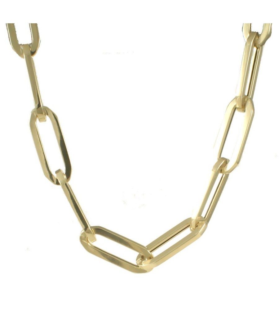 14K Gold Paperclip Chain Necklace – 44cm