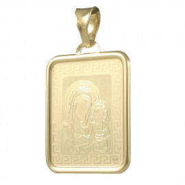 Pendant in K14 gold with the image of the Virgin Mary  14950
