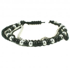 Handcuffs for men with onyx in black color  BRST262