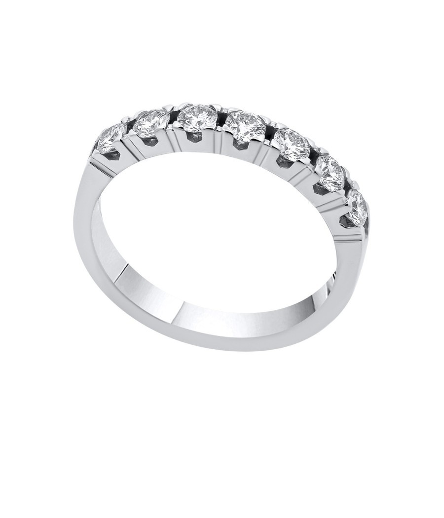 18K White Gold Ring with Natural Diamonds 0.54ct