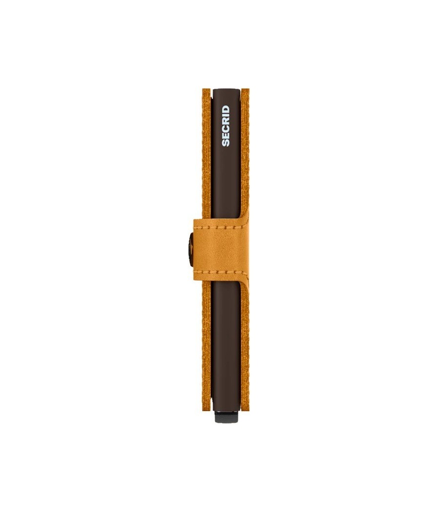 Secrid Miniwallet Vintage Ochre με έντονο δέρμα ώχρας, Cardprotector και RFID προστασία