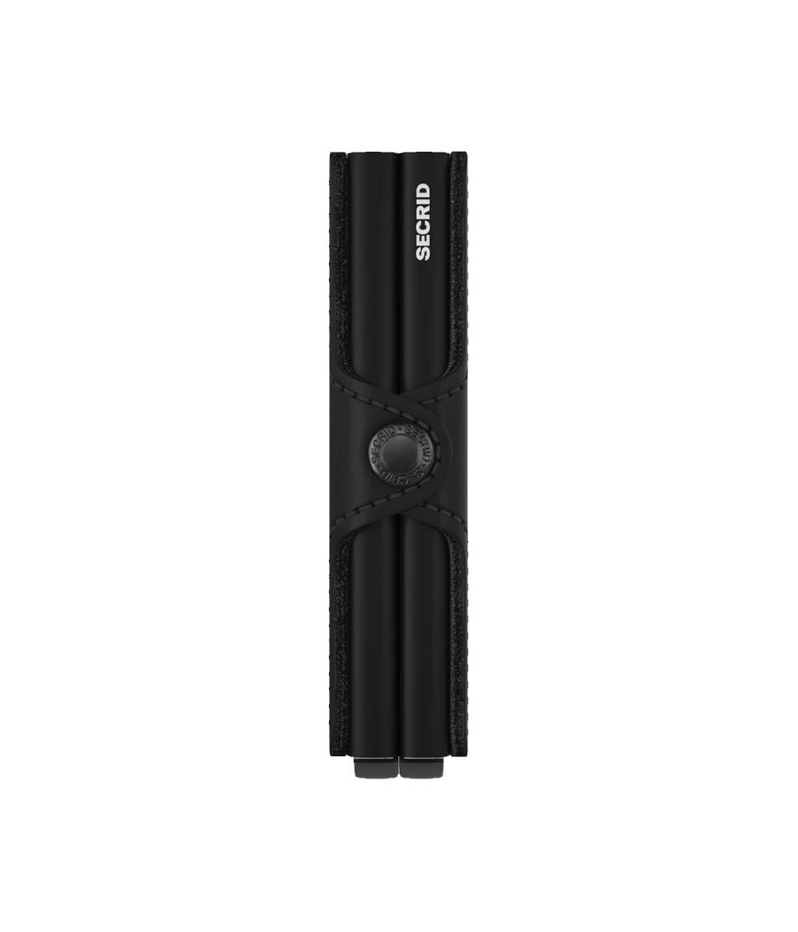 Secrid Twinwallet Matte Black με διπλό Cardprotector και RFID προστασία σε ματ μαύρο δέρμα