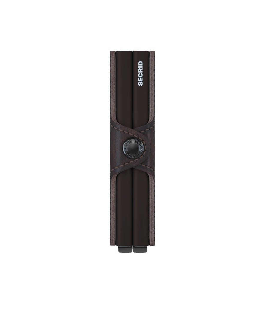 Secrid Twinwallet Vintage Chocolate με διπλό Cardprotector και RFID προστασία σε δερμάτινη σοκολατί απόχρωση