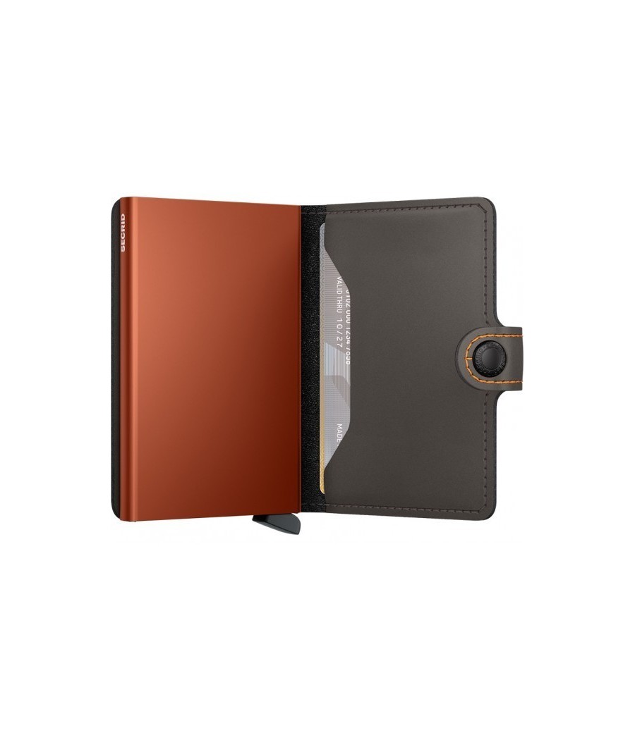 🧡 Secrid Miniwallet Matte Truffle & Orange – Μοναδικό στυλ με υψηλή προστασία