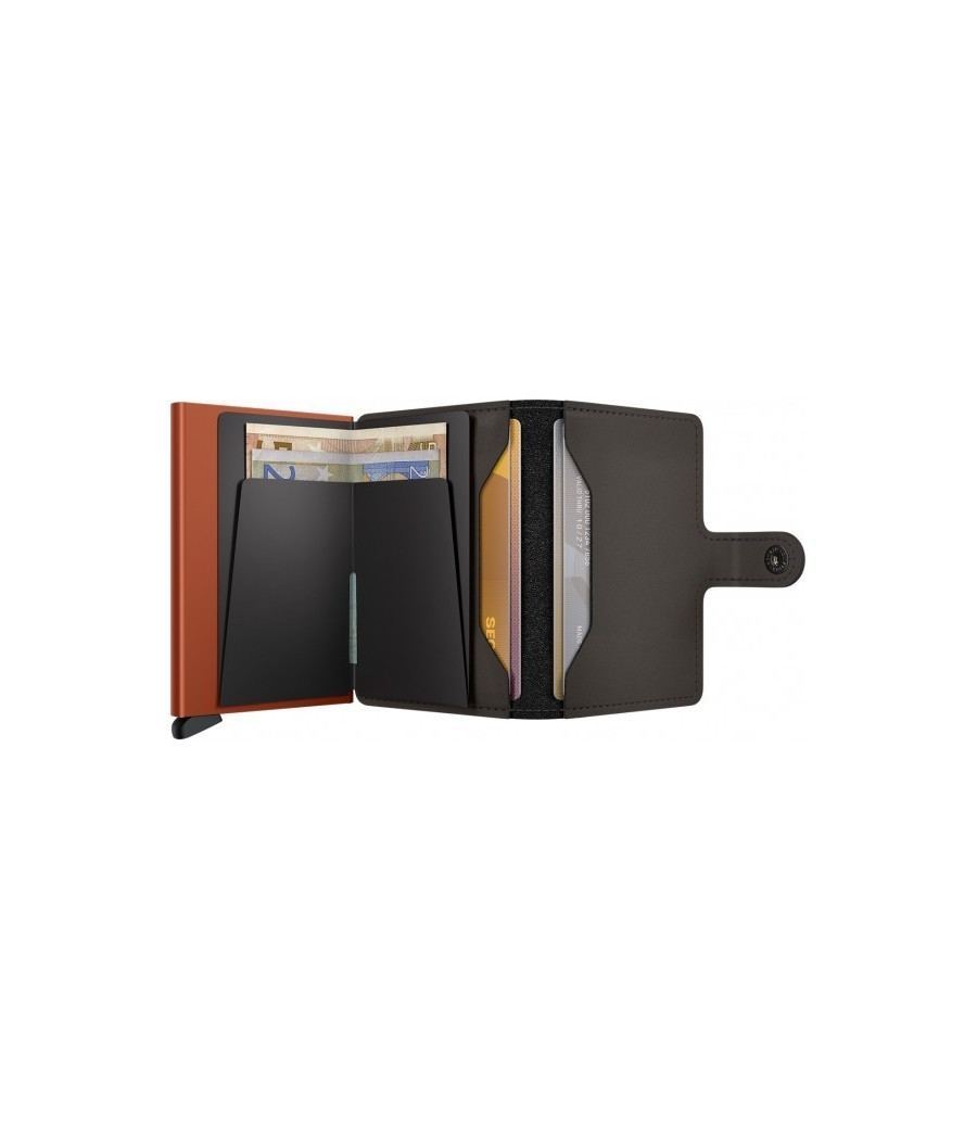 🧡 Secrid Miniwallet Matte Truffle & Orange – Μοναδικό στυλ με υψηλή προστασία