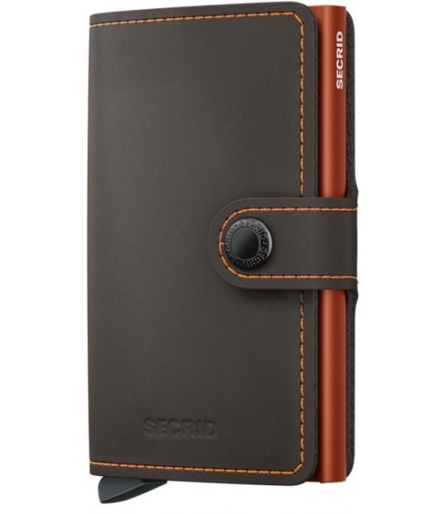🧡 Secrid Miniwallet Matte Truffle & Orange – Μοναδικό στυλ με υψηλή προστασία