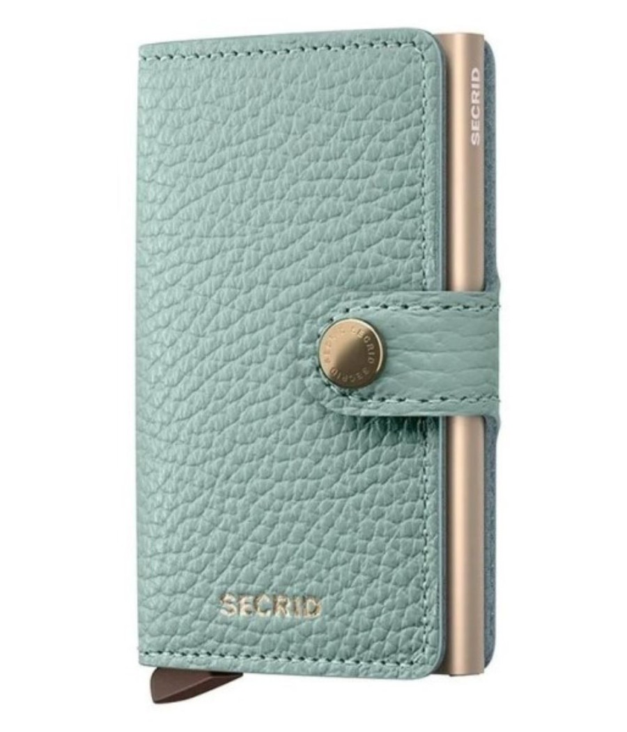 Secrid Miniwallet – RFID Blocking Wallet with Card & Cash Compartment Pebble Sea Green