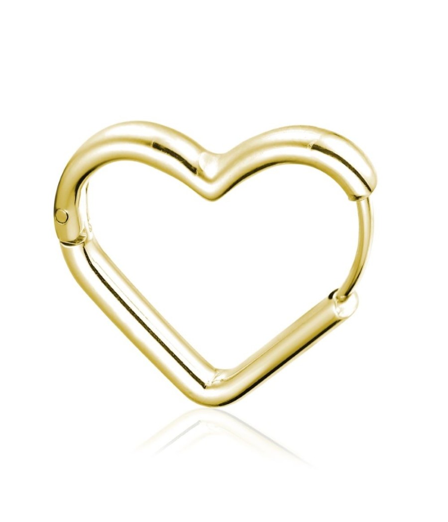 Gold Color Stainless Steel Heart Earrings – Minimal Style
