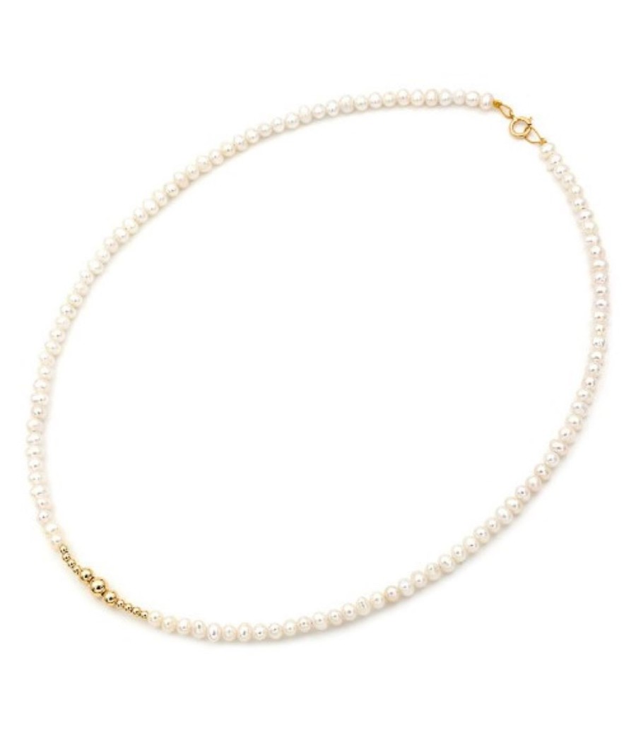 Fresh Water Pearl Necklace 3.5-4.0mm K14