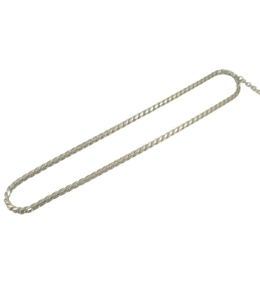 Men's twisted chain necklace made of stainless steel in silver color. Chain length 50+5 centimeters.