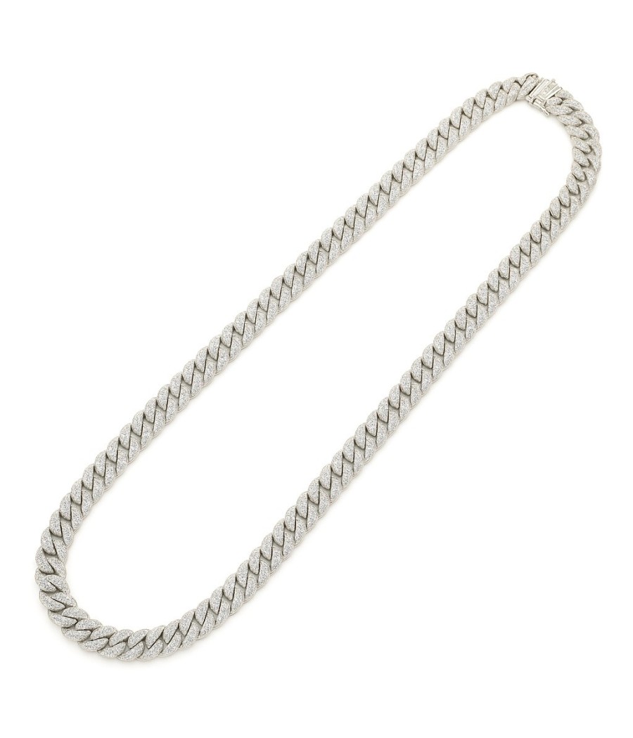 Women's Sterling Silver Necklace with White Zircon | Vittas Jewels