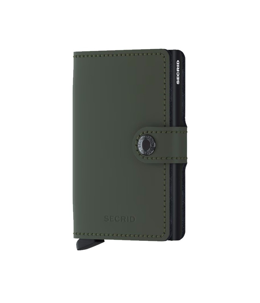 Secrid Miniwallet Matte Green-Black – compact RFID leather wallet