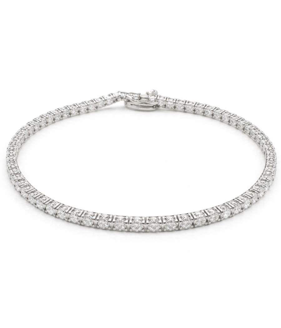 Sterling Silver 925 Tennis Bracelet with White Zirconia